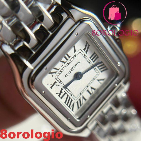 Cartier Panthère De Cartier Acciaio Modello Piccolo Quadrante Bianco Replica BVF 23mm X 30mm Orologio - immagine 5