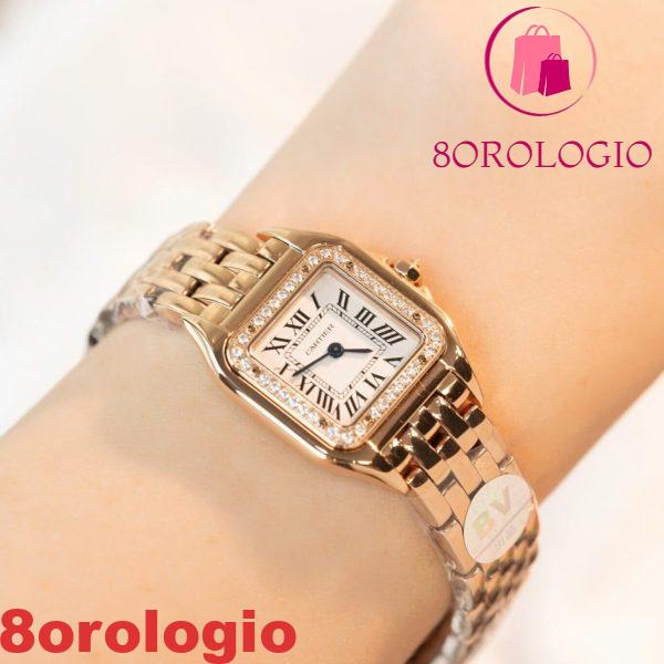 Cartier Panthère WJPN0049 Oro Rosa Diamanti Cornice Donna Replica BVF 22mm X 30mm Orologio - immagine 4