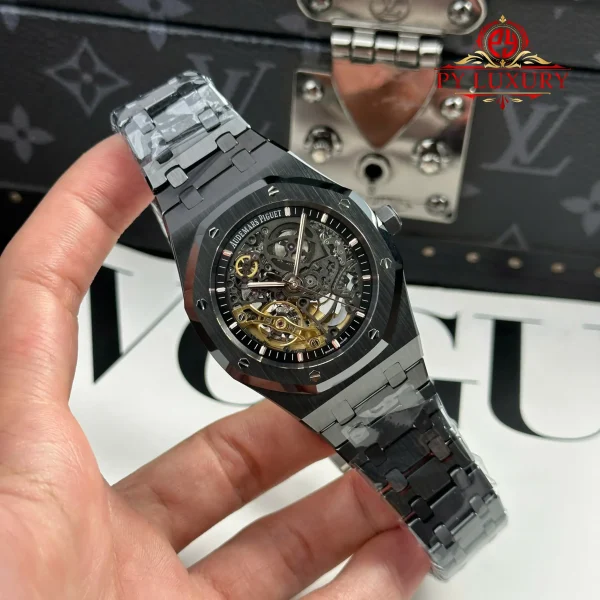 Audemars Piguet Royal Oak Openworked 15416CE Cassa in Ceramica Nera Quadrante Scheletrato Replica 1:1 Migliore THB 41mm Orologio - immagine 8