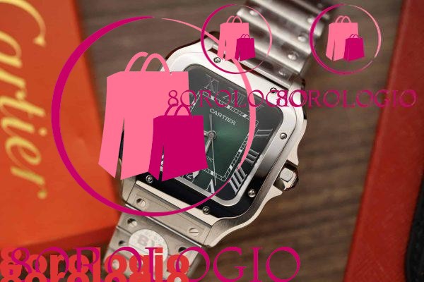 Cartier Santos Modello Grande Quadrante Verde Miglior Replica BVF 39.8mm Orologio - immagine 5