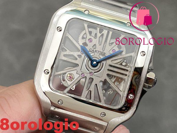 Cartier Santos Skeleton WHSA0015 Modello Grande Replica Migliore THBF 39.8mm Orologio - immagine 4