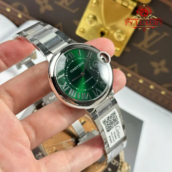 Cartier Ballon Bleu De Cartier CRWSBB0071 Quadrante Verde Migliore Replica AF 40mm Orologio - immagine 7