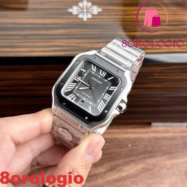 Cartier Santos WSSA0037 Quadrante Grigio Modello Grande Migliore Replica BVF 39.8mm Orologio - immagine 4