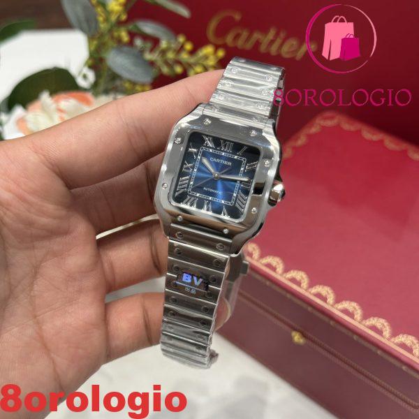 Cartier Santos WSSA0063 Quadrante Blu Modello Medio Replica BVF Migliore Qualità 35.1mm Orologio - immagine 4
