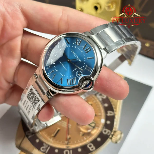 Cartier Ballon Bleu De Cartier Acciaio Quadrante Blu Replica Migliore AF 40mm Orologio - immagine 8