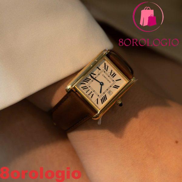 Cartier Tank Louis W1529756 Oro Giallo Pelle Replica AF 33,7mm X 25,5mm Orologio - immagine 4