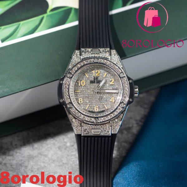 Hublot Big Bang One Click Acciaio Full Pavé Diamanti Naturali Migliore Replica 39mm Orologio - immagine 6