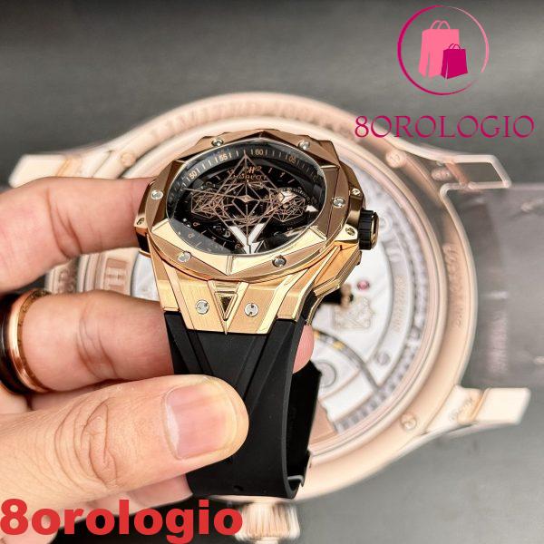 Hublot Big Bang Sang Bleu II King Gold Quadrante Nero Migliore Replica BBF 45mm Orologio - immagine 4