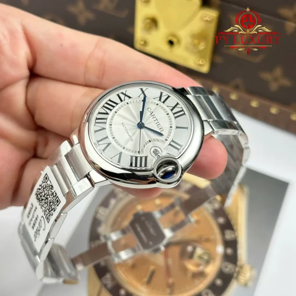 Cartier Ballon Bleu WSBB0040 Acciaio Quadrante Argento Migliore Replica AF 40mm Orologio - immagine 8