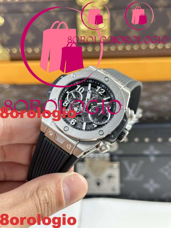 Hublot Big Bang Unico Quadrante Nero in Titanio Migliore Replica BBF 42mm Orologio - immagine 6