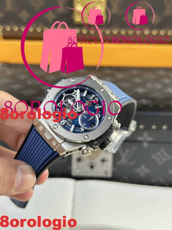 Hublot Big Bang Unico Titanium Blue Replica di Migliore Qualità 42mm Orologio - immagine 6