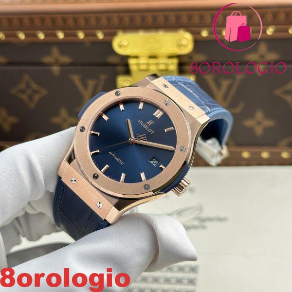 Hublot Classic Fusion King Gold Quadrante Blu Miglior Replica JJF 42mm Orologio - immagine 5