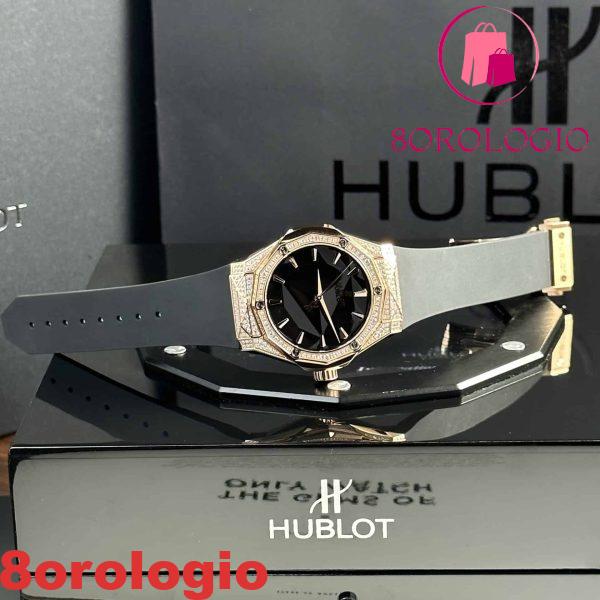 Hublot Classic Fusion Orlinski King Gold Pavé Quadrante Nero Miglior Replica 40mm Orologio - immagine 5