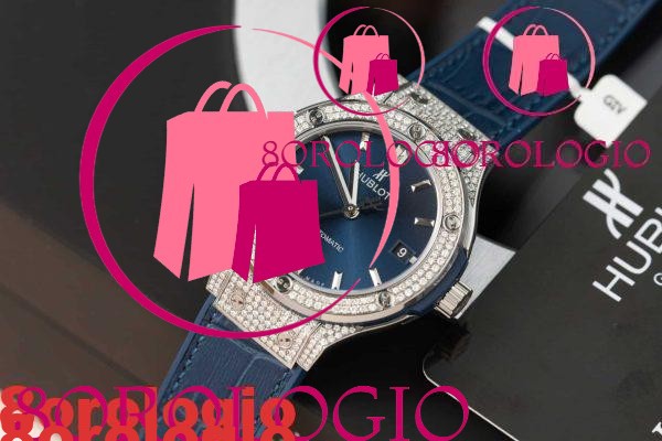 Hublot Classic Fusion Quadrante Blu in Titanio Replica Personalizzata con Diamanti Naturali Super Clone JJF 38mm Orologio - immagine 4