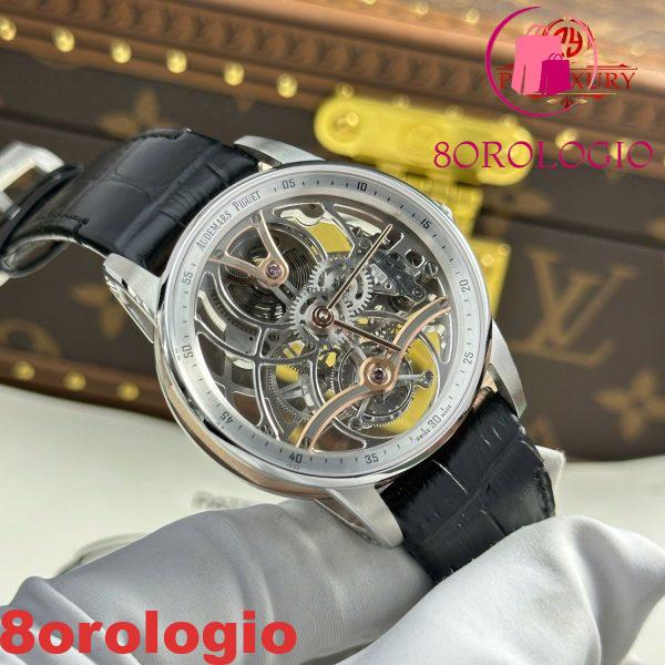 Audemars Piguet Code 11.59 26600CR lunetta interna color argento cinturino in pelle nera 1:1 miglior replica APPF 41mm Orologio - immagine 7