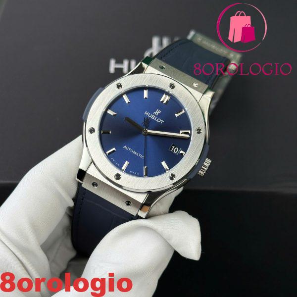 Hublot Classic Fusion Titanium Quadrante Blu Navy Replica Migliore WWF Factory 45mm Orologio - immagine 5
