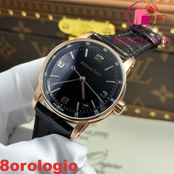 Audemars Piguet Code 11.59 Automatic 15210OR Quadrante Nero Cinturino in Pelle 1:1 Miglior Replica APSF 41mm Orologio - immagine 6