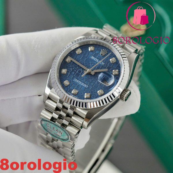Replica Rolex Datejust 116234-0123 Quadrante Blu Computer Jubilee 1:1 Clean Factory 36mm Orologio - immagine 6