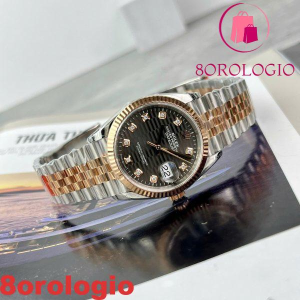 Replica migliore Rolex Datejust 126231 Two Tone Grey Motif Diamond Dial Jubilee 1:1 VSF 36mm Orologio - immagine 6