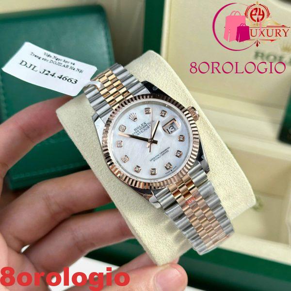 Replica Rolex Datejust 126231-0021 Bicolore Quadrante MOP Oro 10K Migliore Replica 36mm Orologio - immagine 8
