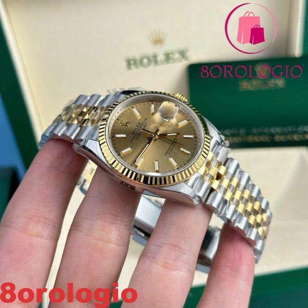 Rolex Datejust 126233 Due Toni Oro Giallo Quadrante Champagne Bracciale Jubilee Replica di Alta Qualità VSF 36mm Orologio - immagine 5