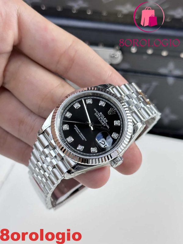 Rolex Datejust 126234 Quadrante Nero Diamanti Jubilee 1:1 Replica 36mm Orologio - immagine 6