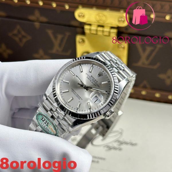 Rolex Datejust 126234 Quadrante Argentato Luminosa Bracciale Jubilee 1:1 Migliore Replica Clean Factory 36mm Orologio - immagine 8