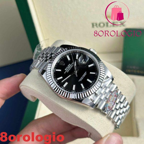 Rolex Datejust 126334 Quadrante Nero Luminoso Jubilee Migliore Replica Clean Factory 41mm Orologio - immagine 5
