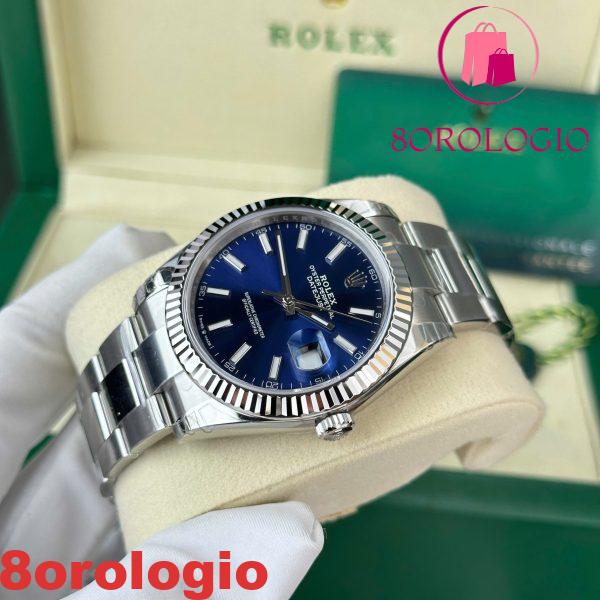 Rolex Datejust 126334-0001 Quadrante Luminoso Blu Brillante Bracciale Oyster Replica VSF 1:1 41mm Orologio - immagine 4