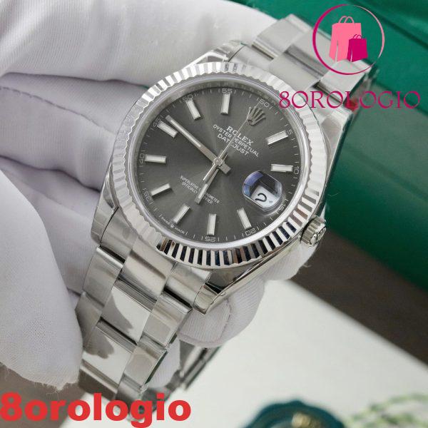 Replica Rolex Datejust 126334-0013 Quadrante Grigio Luminoso Bracciale Oyster 1:1 Miglior Replica VSF 41mm Orologio - immagine 4