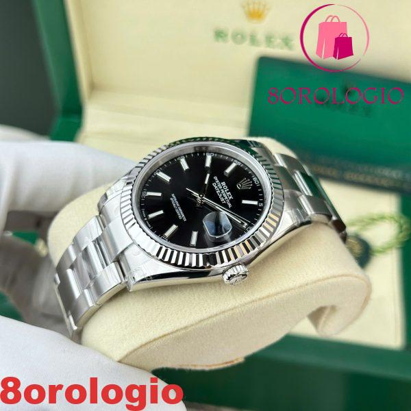Rolex Datejust 126334-0017 Quadrante Nero Luminoso Bracciale Oyster Migliore Replica VSF 41mm Orologio - immagine 4