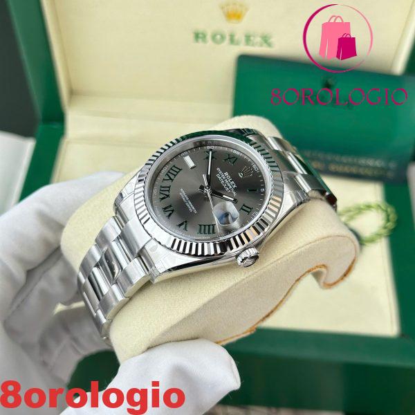 Replica Rolex Datejust 126334-0021 Quadrante Wimbledon Ardesia Bracciale Oyster 1:1 Super Clone VSF 41mm Orologio - immagine 4