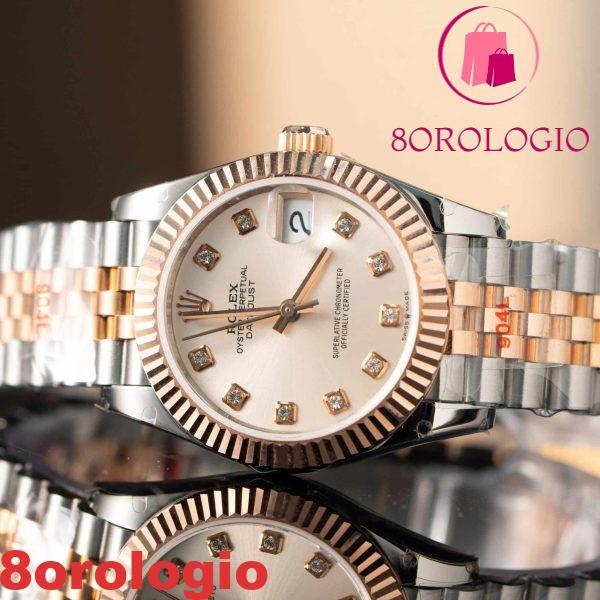 Rolex Datejust 278271 Quadrante Sundust Bicolore 10K Oro Rosa Avvolto Jubilee Migliore Replica 31mm Orologio - immagine 6