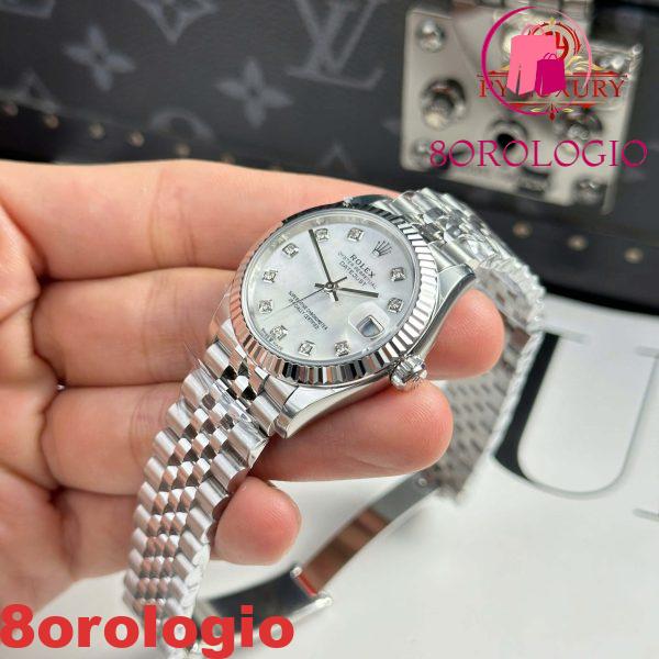 Replica Rolex Datejust 278274 Quadrante in MOP Bianco Bracciale Jubilee 1:1 Migliore 31mm Orologio - immagine 8