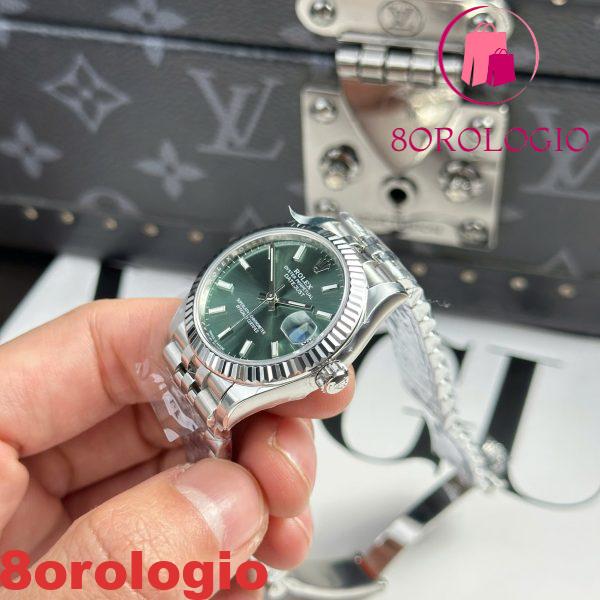Rolex Datejust 278274-0018 Quadrante Verde Menta Lunetta Zigrinata Bracciale Jubilee Migliore Replica THB 31mm Orologio - immagine 9