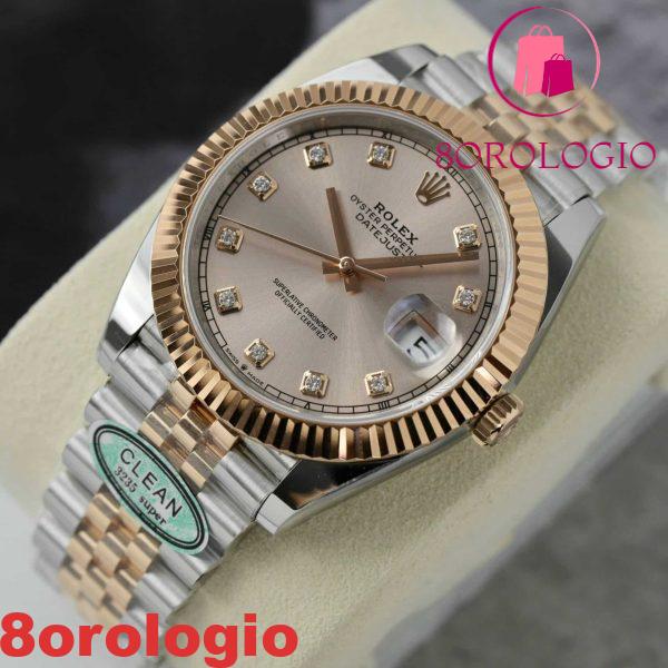 Rolex Datejust 41 126331 Quadrante Sundust con Diamanti Jubilee Migliore Replica Clean Factory Orologio - immagine 6