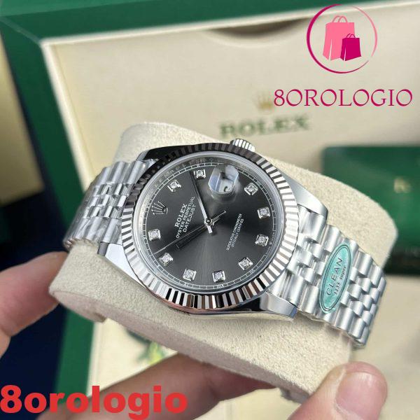 Rolex Datejust 41 126334 Quadrante Grigio con Diamanti Bracciale Jubilee Miglior Replica Clean Factory Orologio - immagine 8