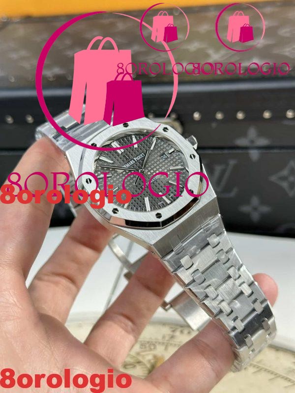 Audemars Piguet Royal Oak 15400ST Quadrante Grigio Migliore Replica APS Factory 41mm Orologio - immagine 5
