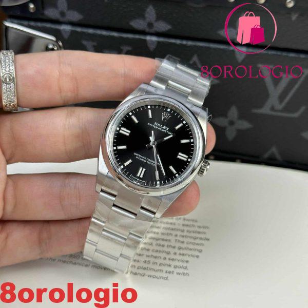 Rolex Oyster Perpetual 126000 Quadrante Nero Migliore Replica Clean Factory 36mm Orologio - immagine 5