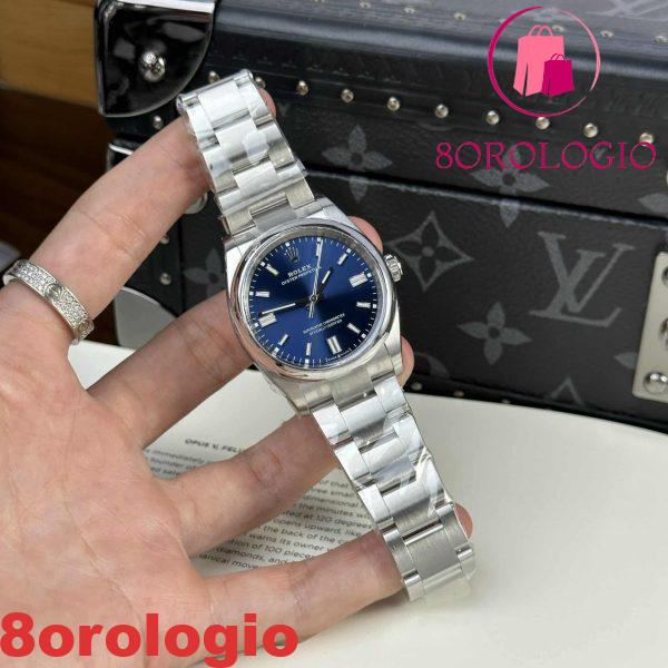 Rolex Oyster Perpetual 126000 Quadrante Blu Miglior Replica Clean Factory 36mm Orologio - immagine 5