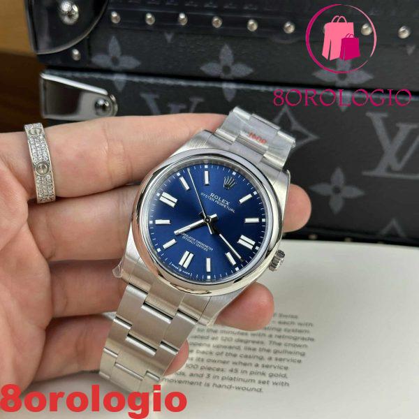 Rolex Oyster Perpetual 41 124300 Quadrante Blu Replica Migliore Clean Factory 41mm Orologio - immagine 7