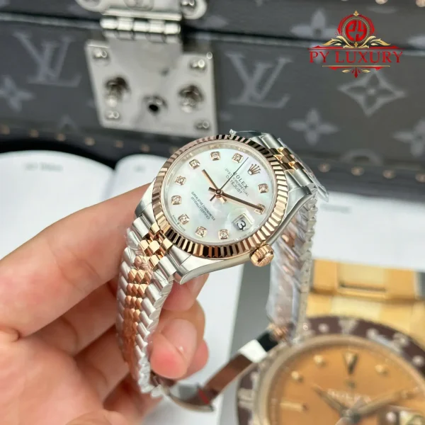Rolex Datejust 278271-0026 Bicolore Oro Rosa Quadrante Madreperla Diamanti Jubilee Replica 1:1 THBF 31mm Orologio - immagine 6