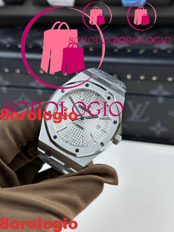 Audemars Piguet Royal Oak 15400ST Quadrante Bianco Acciaio Migliore Replica Fabbrica APS 41mm Orologio - immagine 6