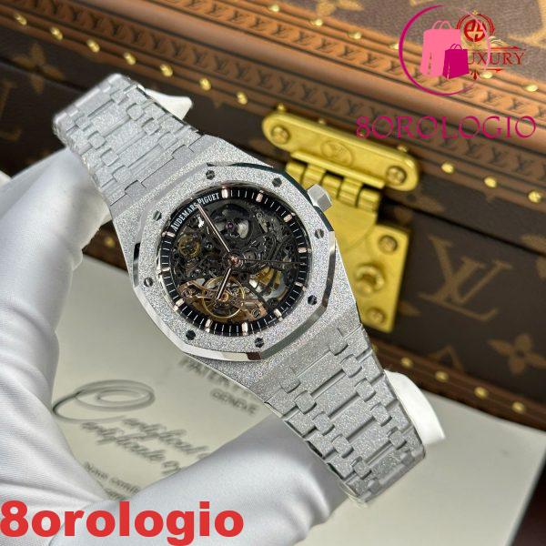 Audemars Piguet Royal Oak 15407BC Frosted Gold Openworked Skeleton Dial Replica 1:1 Migliore Edizione THB 41mm Orologio - immagine 8