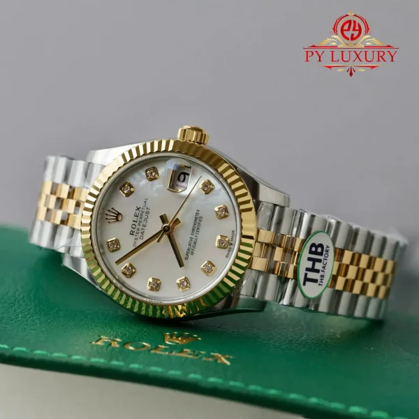 Rolex Datejust 278273 Bicolore Oro Giallo Quadrante in Madreperla con Diamanti Jubilee 1:1 Replica THBF 31mm Orologio - immagine 6