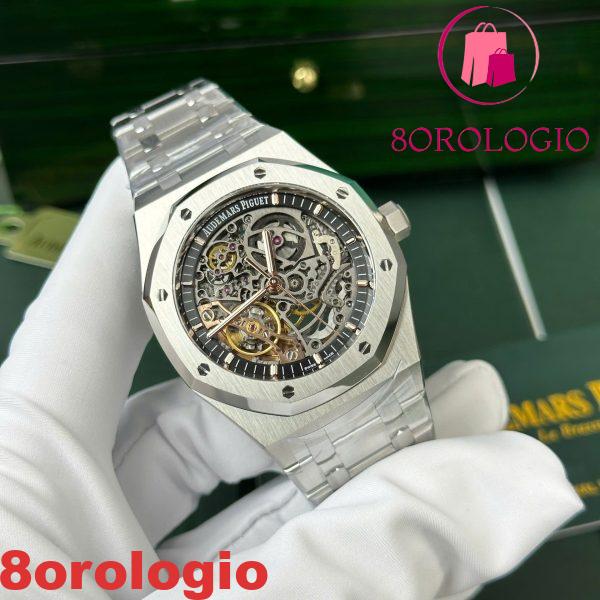 Audemars Piguet Royal Oak 15407ST Quadrante Scheletrato Openworked 1:1 Migliore Replica THB 41mm Orologio - immagine 8