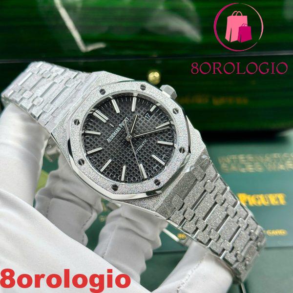 Audemars Piguet Royal Oak 15410BC Oro Frosted Quadrante Nero 1:1 Copy Miglior Replica APSF 41mm Orologio - immagine 5