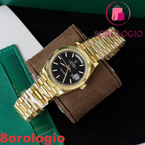 Rolex Day-Date 228238 Quadrante Nero Luminoso Oro 18K Replica GMF V3 Migliore 40mm Orologio - immagine 8