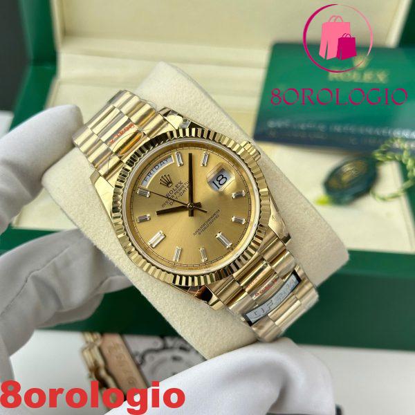 Rolex Day-Date 228238-0005 Oro Giallo Quadrante Champagne Baguette 184g Replica di Migliore Qualità 40mm Orologio - immagine 6