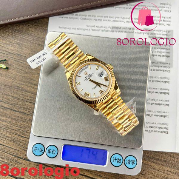 Replica migliore GMF V3 Rolex Day-Date 228238-0042 Quadrante bianco con numeri romani rivestimento in oro 18K 40mm Orologio - immagine 6